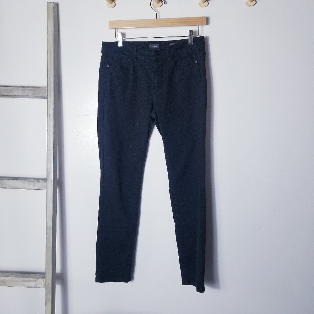 J. JILL DENIM BLACK AUTHENTIC FIT SLIM ANKLE JEANS SIZE 4